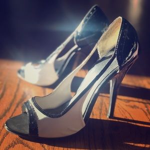 Black and White Tuxedo Heels